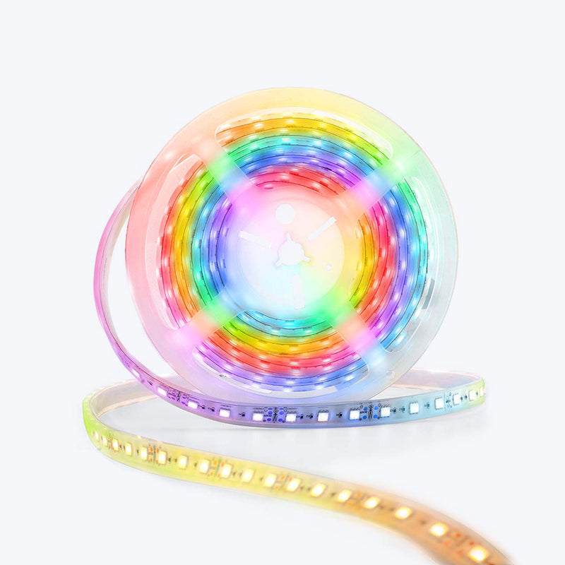 Waterproof LED color+white strip, 5m/IP65