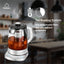 Stainless steel and glass programmable kettle