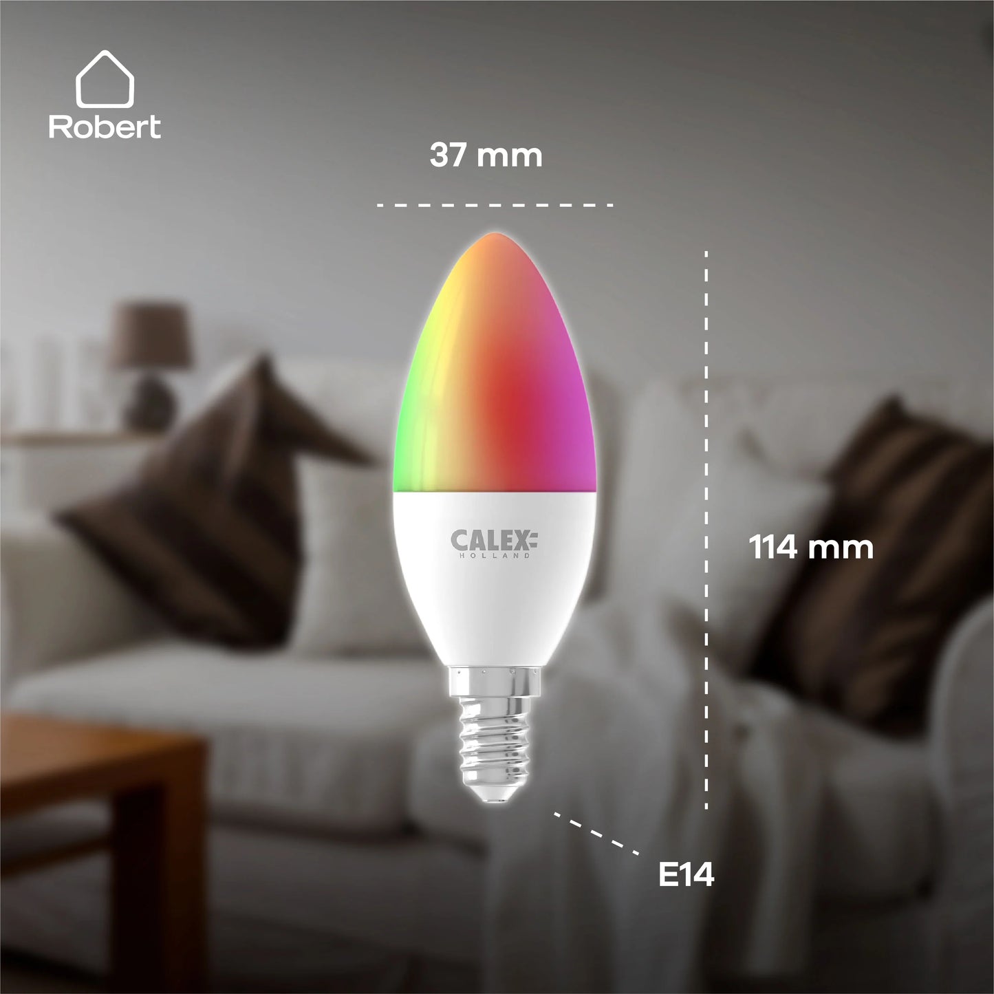Wi-Fi LED color changing light bulb, E14/5W
